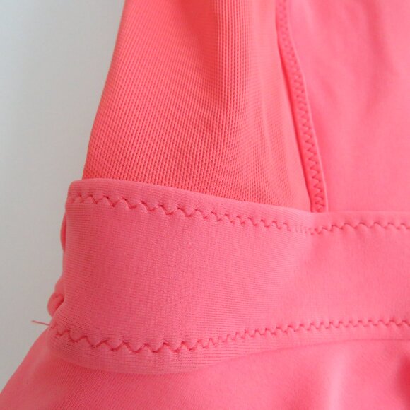 ADIDAS X STELLA MCCARTNEY Coral Pink One Piece Ruffle Swimsuit - Size L - Picture 7 of 14